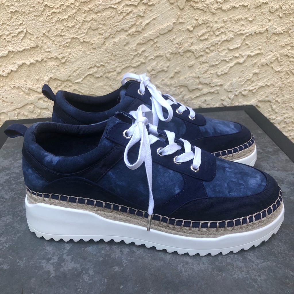 Justfab Tie Dye Espadrille Platform Shoe Sz 9